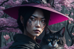 leonardo_diffusion_realistic_villain_japanese_woman_witch_with_0